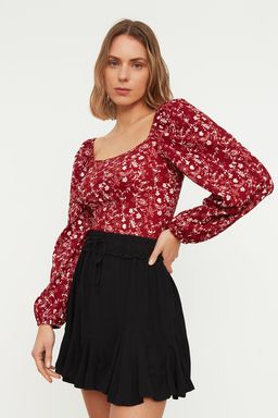 TRENDYOLMILLA Siyah Etegi F?rf?rl? Normal Bel Burumcuk/Dokulu Mini Esnek Orme Etek TWOSS21ET0056 фото 3