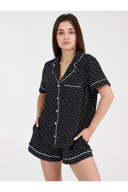 Пижама женская П-90 черный (хлопок, рр 42-54)