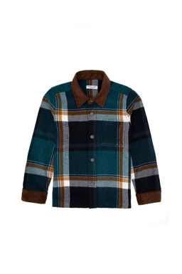 Темно-зеленая рубашка с длинным рукавом для мальчика Неожиданная скидка в корзине