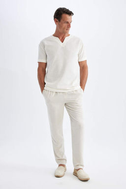 Широкие брюки из смесового льна Relax Fit - Defacto фото 3