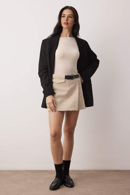 TRENDYOLMILLA Tas Kemer Detayl? Dokuma Sort Etek TWOAW21SR0037  фото 21