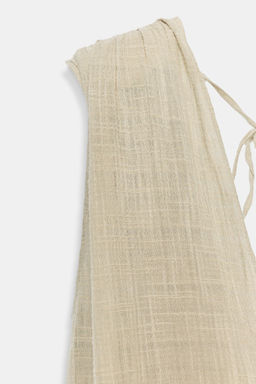 VESTIDO MIDI GASA EFECTO ARRUGADO / Ceniza - Zara фото 7