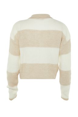 TRENDYOLMILLA Tas Crop Yumusak Dokulu Renk Bloklu Triko Kazak TWOAW22KZ0226
