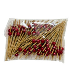 Шампур бамбук 7 см "Жемчуг" в ассорт.