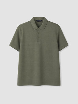 Regular Fit Polo Yaka Dokulu Erkek Ti??rt