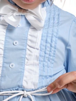 Платье для девочки нарядное детское праздничное UD 8060 голубой - Mini maxi фото 7