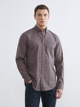 Regular Fit Ekose Poplin Erkek G?mlek