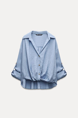 SHIRT WITH TAB DETAIL - Zara фото 3