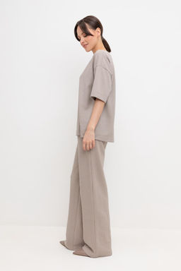 ЕВТ 3265/светлый беж,гусиная лапка фуфайка жен