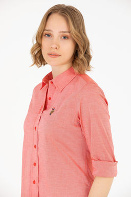 Рубашка женская красная Uzunkol Basic - U.s. polo assn фото 3