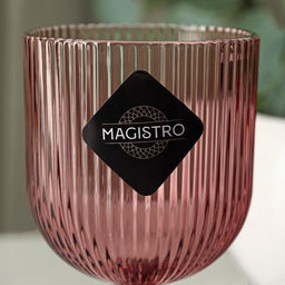Бокал для вина Magistro «Грани», 250 мл, 8×14.5 см, стекло, бордовый