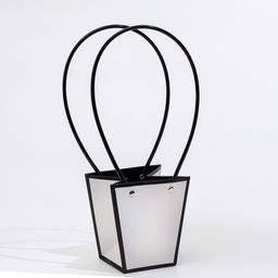 Цена за 10 шт. Сумка для цветов Белая влагостойкая, 12×12 - 8×8 - 12.5 см