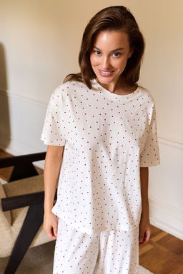 Пижама с брюками хлопковая Сердце