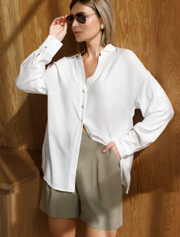 VILATTE / Летящая блузка из премиальной вискозы и лиоцелла  фото 8