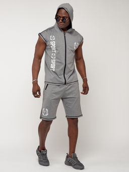 Спортивный костюм летний мужской светло-серого цвета 2265SS