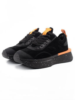 04-S77-41 BLACK Кроссовки женские (натуральная кожа, натуральная замша)