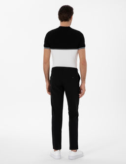 Siyah Slim Fit Beli Ba_c_kl_ Esnek Klasik Pantolon - Cacharel фото 4