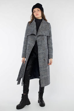 01-09459 Пальто женское демисезонное (пояс) - El podio фото 4