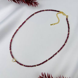 Бусы из Граната со вставкой 39 см +