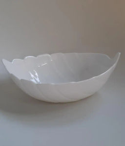 Салатник из белой стеклокерамики с рельефным рисунком Asti Лист 17.8см 0001D10/50-SK - Delta фото 10
