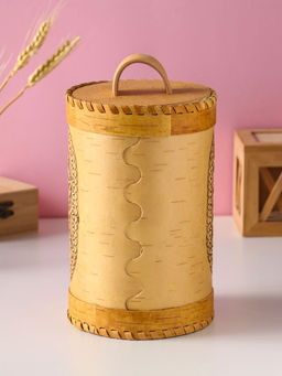 Туес «Розы», 12×17 см, банка для хранения, береста