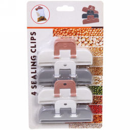 Цена за 3 шт. Зажим для пакета 10см "Классика" 4шт