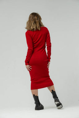 166 Платье Лапша, красный - Knitka wear фото 3