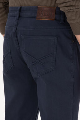 Erkek Koyu Mavi Slim Fit Jean Pantolon