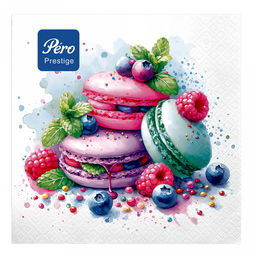 Салфетки бумажные 33х33см "Pero Prestige", 3-х слойные, 20 штук в упаковке, "Фантазия" (Россия)