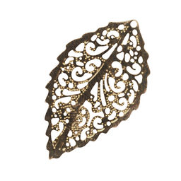 Zlatka Филигранные элементы FDP-009 3.1 см лист 4 шт под античную бронзу