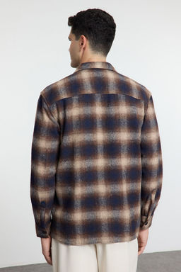 TRENDYOL MAN Siyah Regular Fit K?sl?k Kareli Ekose Oduncu Ceket Gomlek TMNAW25GO00013 - Trendyolmilla фото 5
