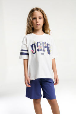 K_z _ocuk Mor _ortlu Pijama Tak_m_ Sepette S_rpriz _ndirim - U.s. polo assn фото 2