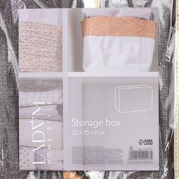 Короб для хранения на молнии LaDо́m «Рон», 32×25×11 см, серый