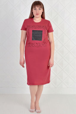 Арт. 4127 Туника женская 50-58 (5 шт) Цвет:бордовый