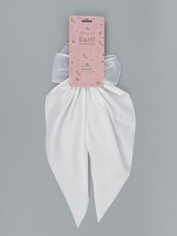 Бант для волос на заколке с лентами, белый, Принцессы