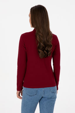 Kad_n Bordo Basic Polo Yaka Sweatsh_rt Sepette S_rpriz _ndirim - U.s. polo assn фото 5