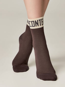 Цена за 2 пары. Носки Удлиненные CONTE Удлиненные носки из вискозы Conte шоколадный - Conte elegant фото 2