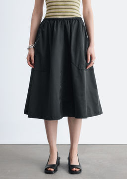 Falda midi de sarga fruncida - H&m фото 4