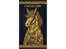 Полотенце махровое 6с103.412ж1 Конь в пальто(т.желтый) 50х90см