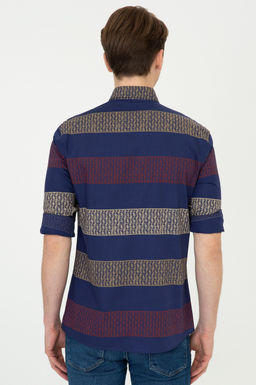 Мужская темно-синяя рубашка с длинным рукавом - U.s. polo assn фото 3