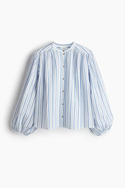Blusa en mezcla de ramio