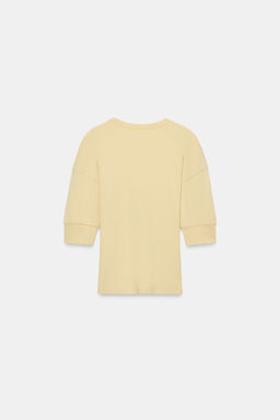 CAMISETA RIB MANGA VOLUMEN / Amarillo medio - Zara фото 8