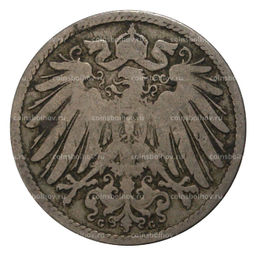 Монета 10 пфеннигов 1890 года G Германия