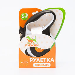 Рулетка Пижон с фонариком, прорезиненная ручка, 5 м, до 35 кг белая  фото 5