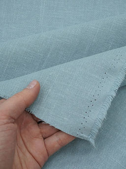 Конопля с хлопком-диагональ цв.Св.бирюзово-серый, ш.1.4м, конопля-80%, хлопок-20%, 246гр/м.кв - Купава фото 8