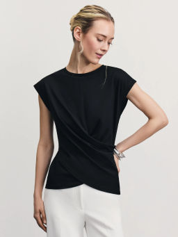 Футболка из хлопка с запахом / Zarina