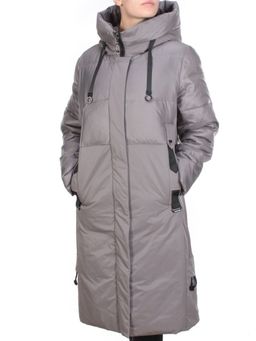 2211 DARK GREY Пальто зимнее женское LYDIA (200 гр. холлофайбер) - Фабричный китай фото 3