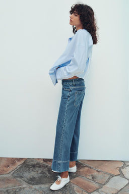 Z1975 WIDE-LEG HIGH-WAIST CROPPED JEANS - Zara фото 10