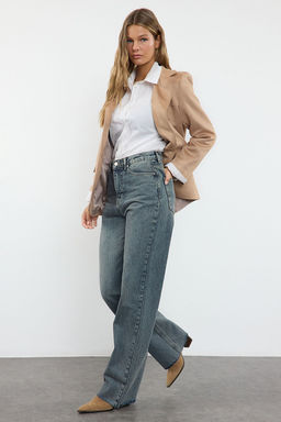 Mavi Yuksek Bel Wide Leg Jeans TWOAW25JE00332 - Trendyolmilla фото 2