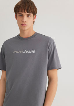 Mavi Jeans Nak?sl? Gri Tisort